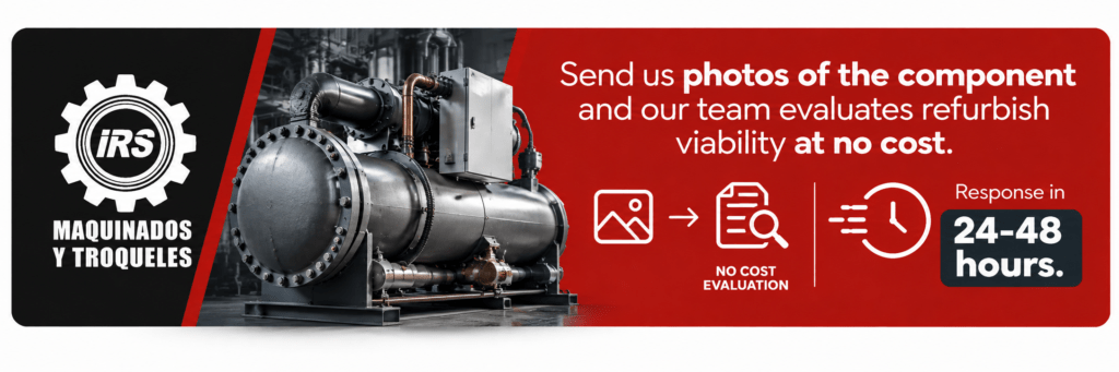Send us photos of the component and our team evaluates refurbish viability at no cost. Response in 24-48 hours.