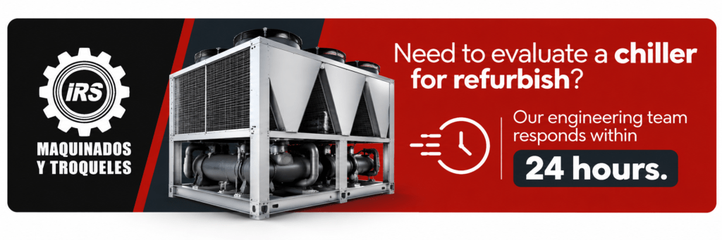Need to evaluate a chiller for refurbish? Our engineering team responds within 24 hours.